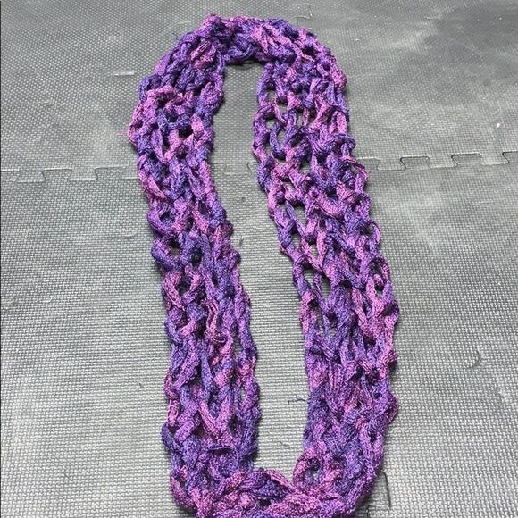 Purple Glitter Knit Infinity Scarf - Picture 1 of 2